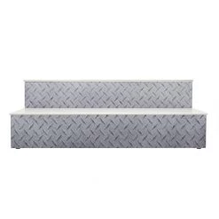 BarProducts.com BarConic® LED Liquor Bottle Display Shelf - 2 Steps - Diamond Plate Print - Several Lengths BAR DECOR