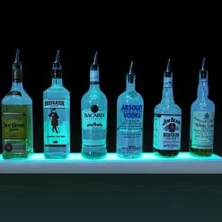 BarProducts.com BAR DECOR BarConic® LED Liquor Bottle Display Shelf - Low Profile - 1 Step - Polished Mirrored Metal - Several Lengths 3 BarProducts.com BAR DECOR BarConic® LED Liquor Bottle Display Shelf - Low Profile - 1 Step - Polished Mirrored Metal - Several Lengths