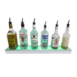 BarProducts.com BAR DECOR BarConic® LED Liquor Bottle Display Shelf - Low Profile - 1 Step - Polished Mirrored Metal - Several Lengths 6 BarProducts.com BAR DECOR BarConic® LED Liquor Bottle Display Shelf - Low Profile - 1 Step - Polished Mirrored Metal - Several Lengths