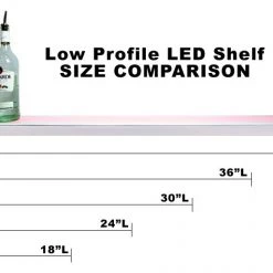 BarProducts.com BAR DECOR BarConic® LED Liquor Bottle Display Shelf - Low Profile - 1 Step - Polished Mirrored Metal - Several Lengths 7 BarProducts.com BAR DECOR BarConic® LED Liquor Bottle Display Shelf - Low Profile - 1 Step - Polished Mirrored Metal - Several Lengths