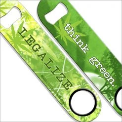 BarProducts.com Speed Bottle Opener / Bar Key - Think Green