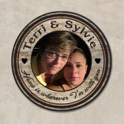 BarProducts.com Custom Wood Barrel Top - Where I Am -18" Diameter