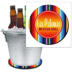 BarProducts.com ADD YOUR NAME - Beer Bucket Coaster - Mexican Blanket BAR SUPPLIES