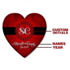 BarProducts.com CUSTOMIZABLE Monogram - Heart Shaped Cork Bottom Coasters BAR SUPPLIES