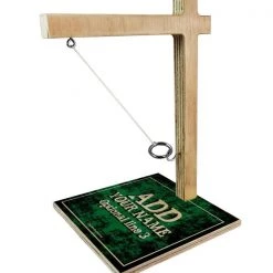 BarProducts.com ADD YOUR NAME Tabletop Ring Toss Game - Green Grunge HOME BAR & GIFTS