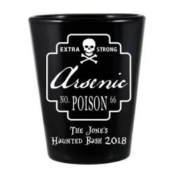 BarProducts.com BAR SUPPLIES CUSTOMIZABLE - 1.75oz Black Shot Glass - Poison Halloween Design
