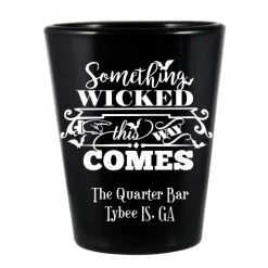 BarProducts.com BAR SUPPLIES CUSTOMIZABLE - 1.75oz Black Shot Glass - Wicked Halloween Design