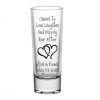 BarProducts.com CUSTOMIZABLE - 2oz Tall Clear Shot Glass - Cheers To Love, Laughter BAR SUPPLIES