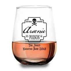 BarProducts.com BAR SUPPLIES CUSTOMIZABLE - Stemless Wine Glass - 17 Ounce - Poison