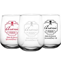 BarProducts.com BAR SUPPLIES CUSTOMIZABLE - Stemless Wine Glass - 17 Ounce - Poison