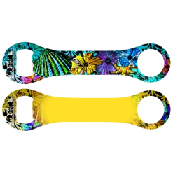 BarProducts.com PRODUCT DESIGNER Kolorcoat™ Dog Bone Bottle Opener - Yellow Colorful Shells