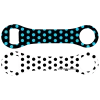 BarProducts.com Kolorcoat™ Dog Bone Bottle Opener - Blue, Black And White Polka Dots
