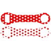 BarProducts.com PRODUCT DESIGNER Kolorcoat™ Dog Bone Bottle Opener - Red And White Polka Dots