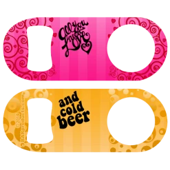 BarProducts.com Kolorcoat™ Mini Speed Opener - Love & Beer PRODUCT DESIGNER