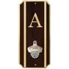 BarProducts Handcrafted Woodshop Made In The USA Monogrammed - Wall Mounted Wood Plaque Bottle Opener