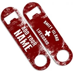 BarProducts.com CUSTOMIZABLE Skinny Mini Bottle Opener - Amity Island Lifeguard Bartending Bottle Openers
