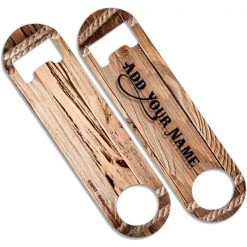 BarProducts.com CUSTOMIZABLE Skinny Mini Bottle Opener - Drift Wood Bartending Bottle Openers