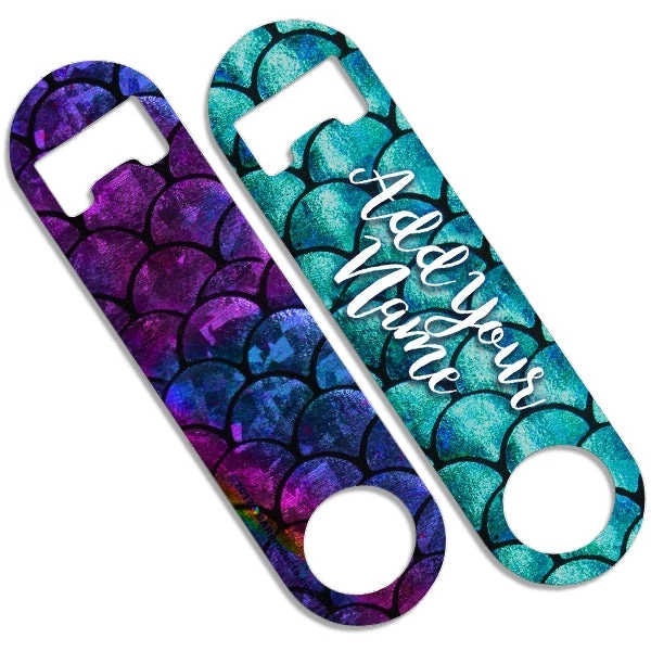 lg-op-sm-mer_1.jpg BarProducts.com CUSTOMIZABLE Skinny Mini Bottle Opener - Mermaid Scales