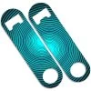BarProducts.com Bartending Bottle Openers CUSTOMIZABLE Skinny Mini Bottle Opener - Blue Swirl
