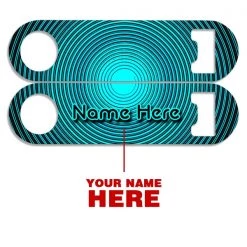 BarProducts.com Bartending Bottle Openers CUSTOMIZABLE Skinny Mini Bottle Opener - Blue Swirl