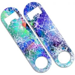 BarProducts.com CUSTOMIZABLE Skinny Mini Bottle Opener - Trippy Textures Bartending Bottle Openers
