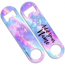 BarProducts.com CUSTOMIZABLE Skinny Mini Bottle Opener - Unicorn
