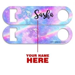 BarProducts.com CUSTOMIZABLE Skinny Mini Bottle Opener - Unicorn