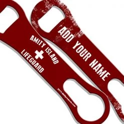 BarProducts.com ADD YOUR NAME V-Rod® Bottle Opener – Amity Island Lifeguard BAR TOOLS