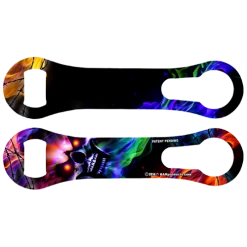 BarProducts.com Kolorcoat™ V-Rod® Opener - Abstract Skull
