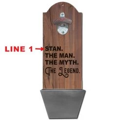 BarProducts.com Custom Round Top Plaque With Cap Catcher - Man, Myth, Legend