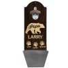 BarProducts.com Custom Round Top Plaque With Cap Catcher - Papa Bear Bartending Bottle Openers