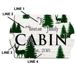 Bar Products Custom Tavern Shaped Wood Bar Sign - Cabin