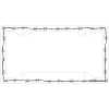 BarProducts.com License Plate Frame - White Barbed Wire Custom Novelties