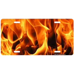BarProducts.com Custom License Plate - Flames