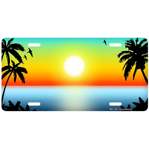 lic-plate-_0000s_0033_beach_1.png BarProducts.com Custom Novelties Custom License Plate - Beach Scene