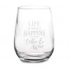 BarProducts.com Life Is What Happens... Stemless Wine Glass