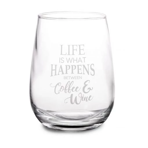 BarProducts.com Life Is What Happens... Stemless Wine Glass