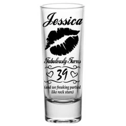BarProducts.com BAR SUPPLIES CUSTOMIZABLE - 2oz Tall Clear Shot Glass - Lips