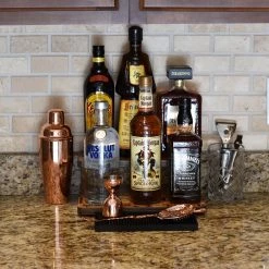BarProducts Handcrafted Counter Caddies™ - LIQUOR Theme - 12" STRAIGHT Shelf