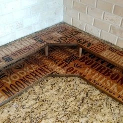 BarProducts.com Counter Caddies™ - LIQUOR Theme - CORNER Shelf