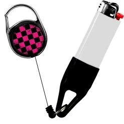 BarProducts.com Premium Clip Lighter Leash® - Grunge Pink And Black Series