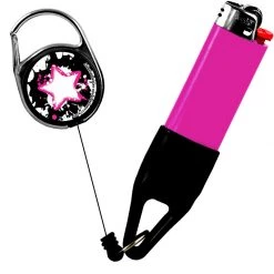 BarProducts.com Premium Clip Lighter Leash® - Grunge Pink And Black Series