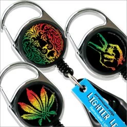 BarProducts.com Premium Clip Lighter Leash® - Rasta Series