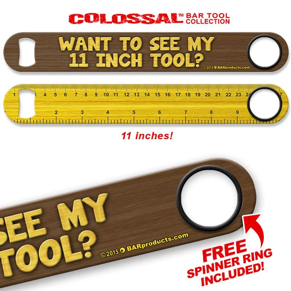 long-speed_ruler_web.jpg BarProducts.com Kolorcoat™ 11" Long COLOSSAL™ Speed Bottle Opener – Ruler