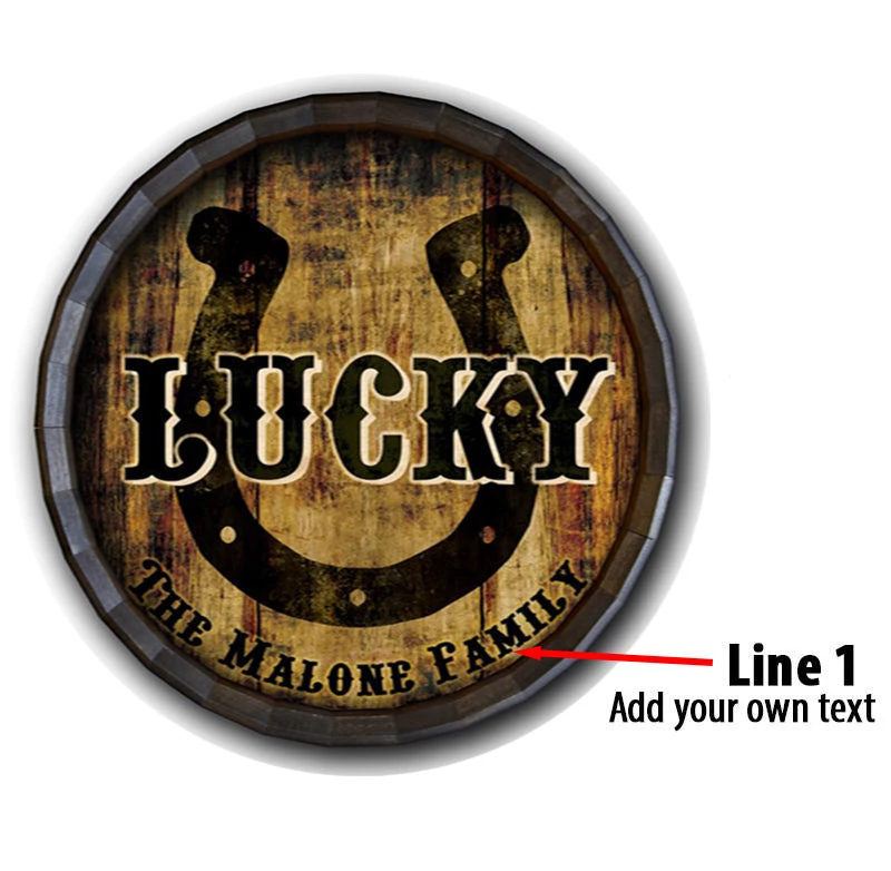 lucky-family-name-barrel-top_custom-option_42bb3d2b-994e-4af8-ac81-c54000e78175.jpg BarProducts.com Custom Wood Barrel Top Sign – Lucky Horseshoe BAR DECOR