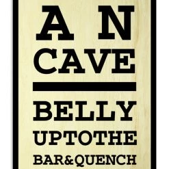 BarProducts Handcrafted Man Cave Eye Chart– Large (11 3/4" X 23 3/4") Kolorcoat™ Wood Bar Sign