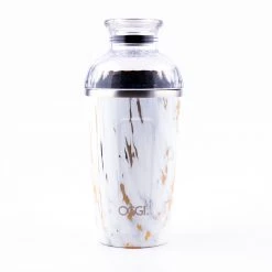 BarProducts.com Double Wall Vacuum Insulated Cocktail Shaker - Marble - 17 Ounce