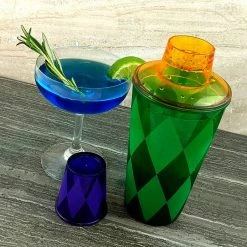 BarProducts.com BAR TOOLS Cocktail Shaker 16 Oz. - Plastic 3 Piece - Mardi Gras