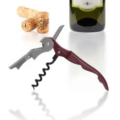 BarProducts.com Corkscrews - Double Lever - Maroon, Stainless Steel And Black