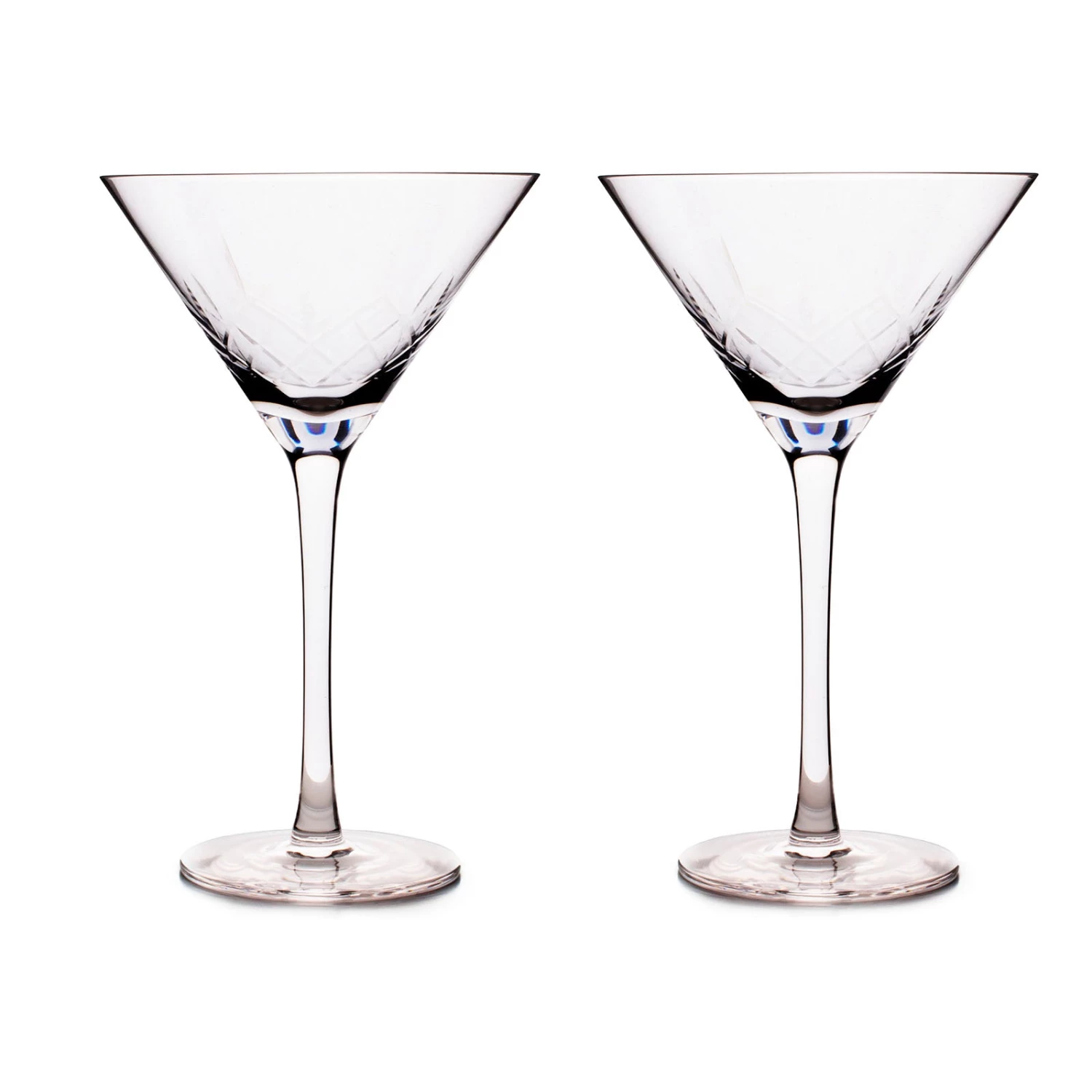 martini-glasses-clean.jpg BarProducts.com SPECIAL COLLECTIONS 9 Ounce Diamond Martini Glasses - 2 Pack